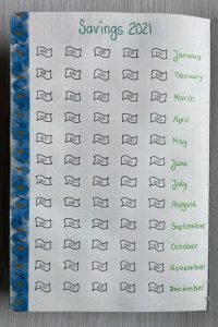 009-Bujo-Extras bullet journal page savings tracker