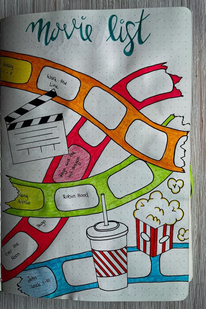 Bujo movie tracker