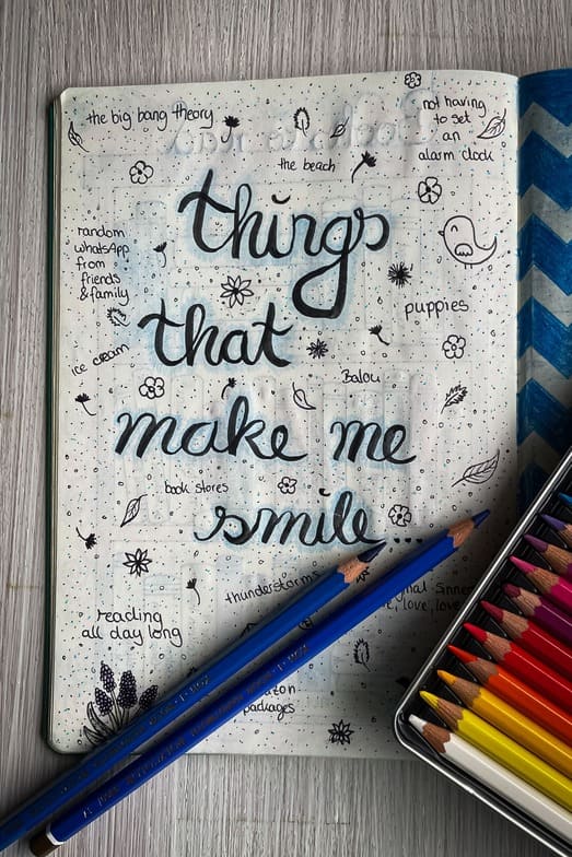 Bujo list of happy things