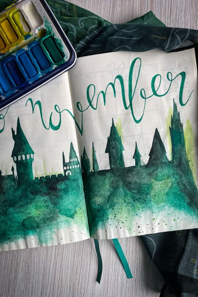 Bujo monthly cover page 10