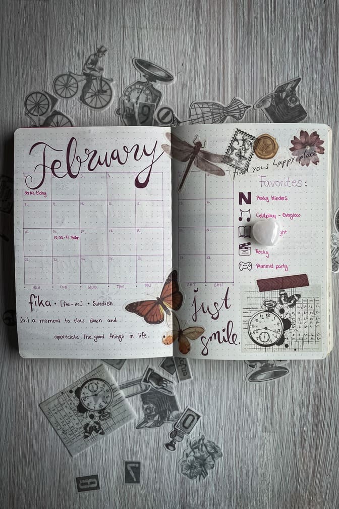 Bujo monthly cover page 11